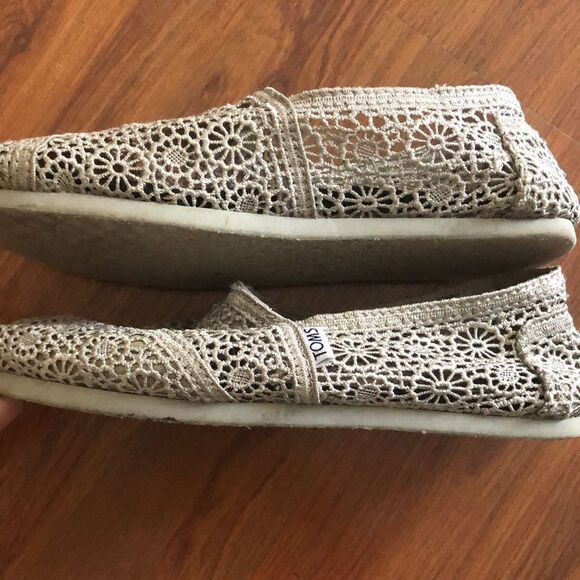 Toms Gray lace espadrilles size 8 - Picture 7 of 8